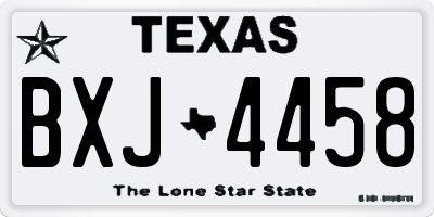 TX license plate BXJ4458