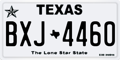 TX license plate BXJ4460