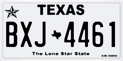 TX license plate BXJ4461