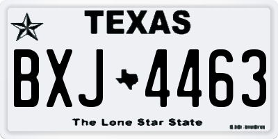 TX license plate BXJ4463