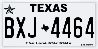 TX license plate BXJ4464