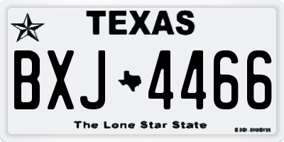 TX license plate BXJ4466