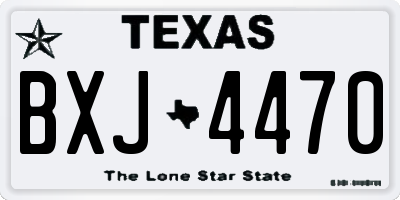 TX license plate BXJ4470