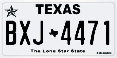 TX license plate BXJ4471