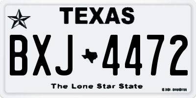 TX license plate BXJ4472