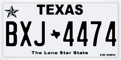 TX license plate BXJ4474