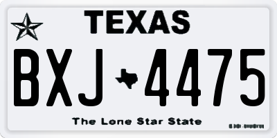 TX license plate BXJ4475