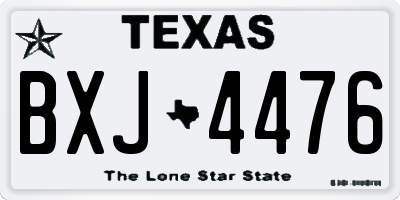 TX license plate BXJ4476