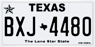 TX license plate BXJ4480