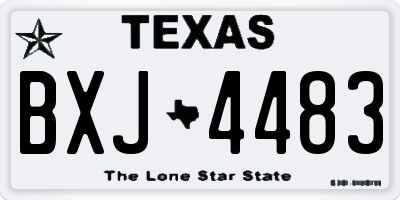 TX license plate BXJ4483