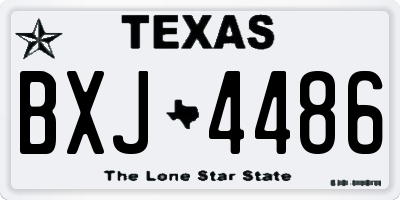 TX license plate BXJ4486