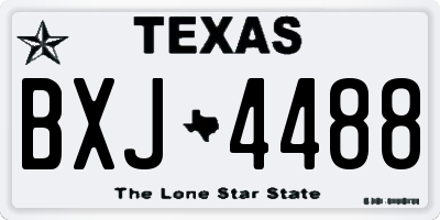 TX license plate BXJ4488