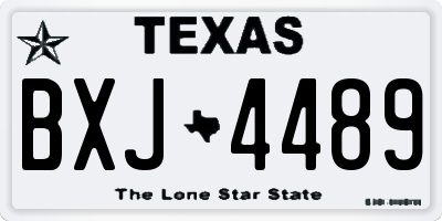 TX license plate BXJ4489