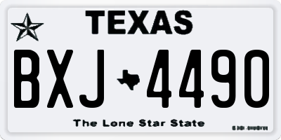 TX license plate BXJ4490
