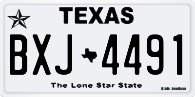TX license plate BXJ4491