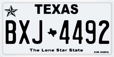 TX license plate BXJ4492