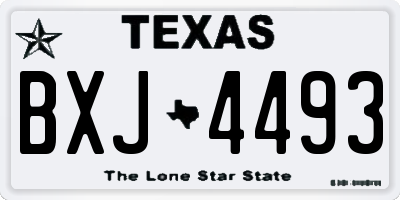 TX license plate BXJ4493
