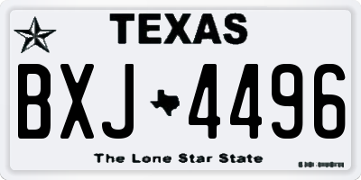 TX license plate BXJ4496