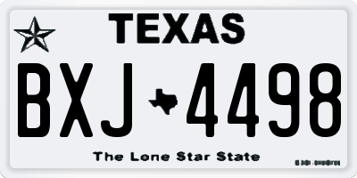 TX license plate BXJ4498