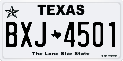 TX license plate BXJ4501