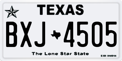TX license plate BXJ4505