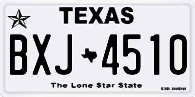 TX license plate BXJ4510