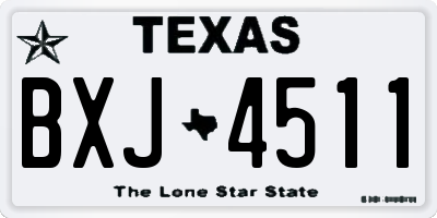 TX license plate BXJ4511