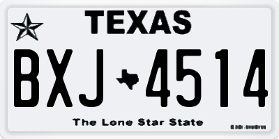 TX license plate BXJ4514