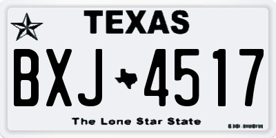 TX license plate BXJ4517