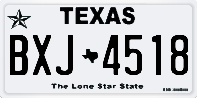 TX license plate BXJ4518