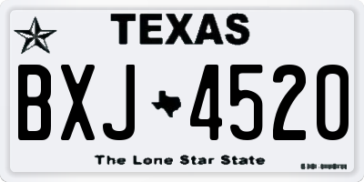 TX license plate BXJ4520