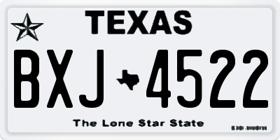 TX license plate BXJ4522