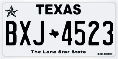 TX license plate BXJ4523