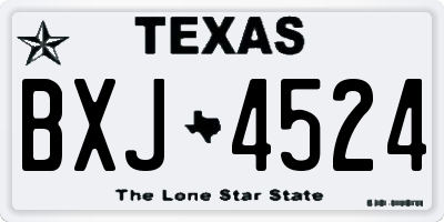 TX license plate BXJ4524