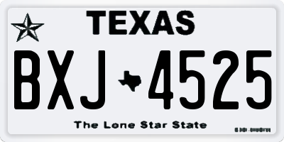 TX license plate BXJ4525