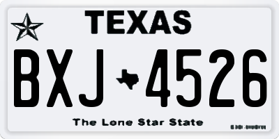 TX license plate BXJ4526