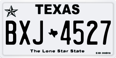TX license plate BXJ4527