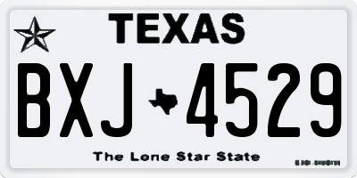 TX license plate BXJ4529