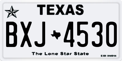 TX license plate BXJ4530