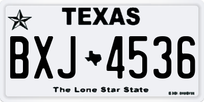TX license plate BXJ4536