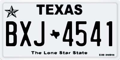 TX license plate BXJ4541
