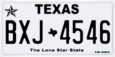 TX license plate BXJ4546