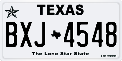 TX license plate BXJ4548