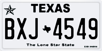 TX license plate BXJ4549