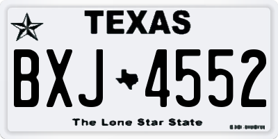TX license plate BXJ4552