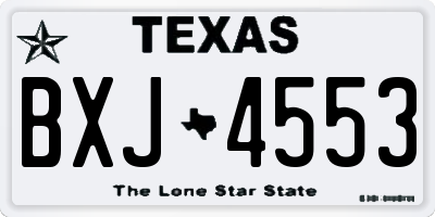 TX license plate BXJ4553