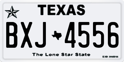 TX license plate BXJ4556