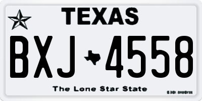 TX license plate BXJ4558