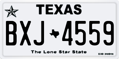 TX license plate BXJ4559