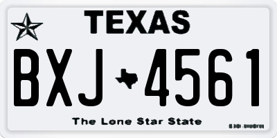 TX license plate BXJ4561